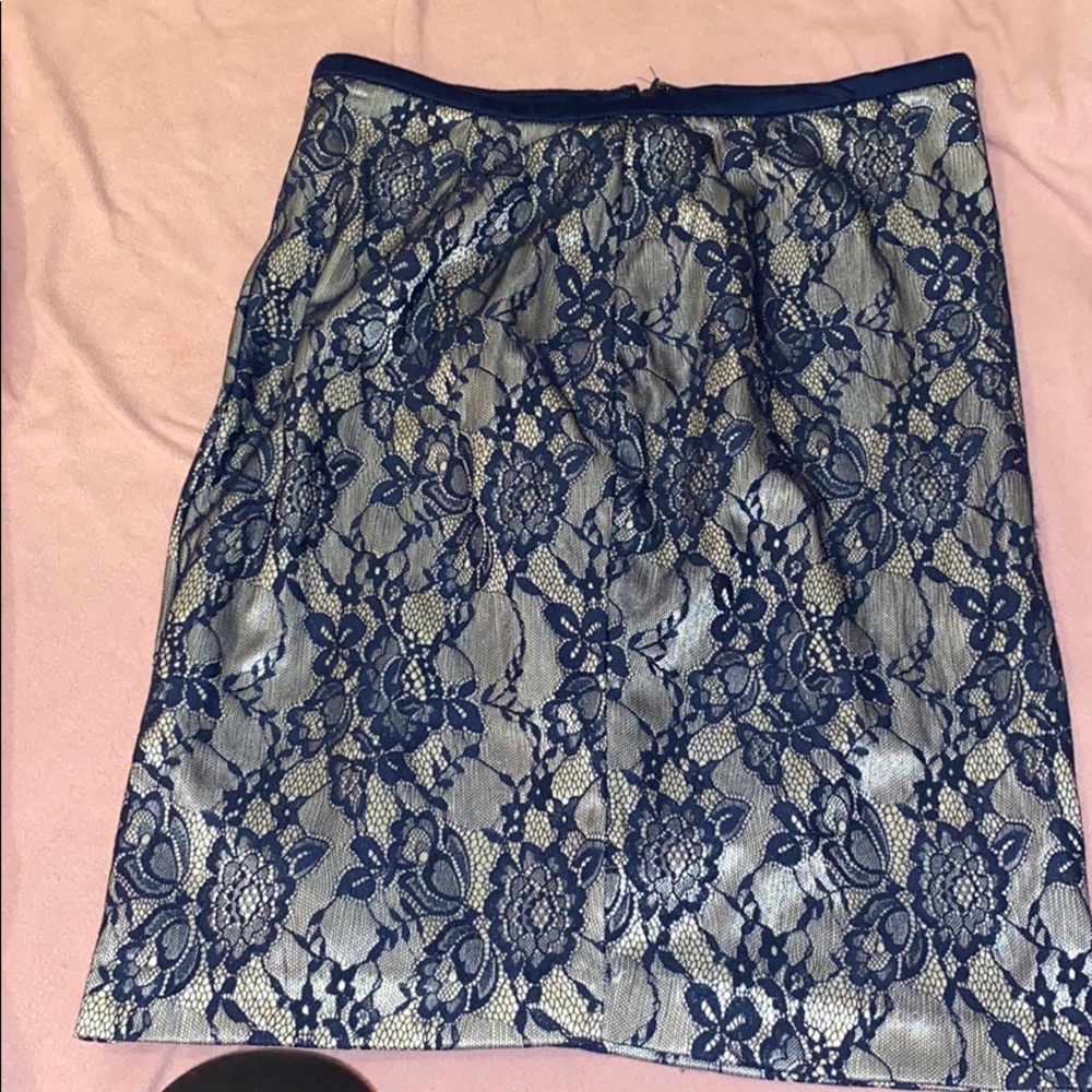 Blue and silver skirt